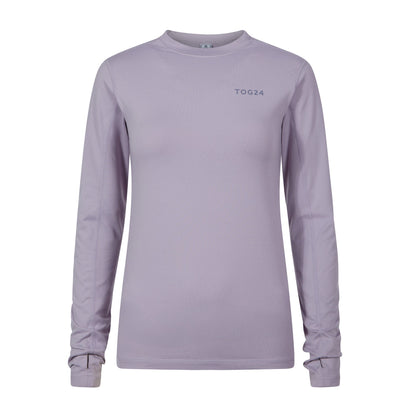 Snowdon Womens Thermal Crew Neck Base Layer - Lavender Grey