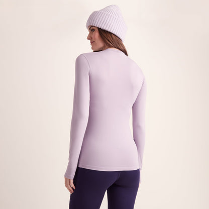 Snowdon Womens Thermal Crew Neck Base Layer - Lavender Grey