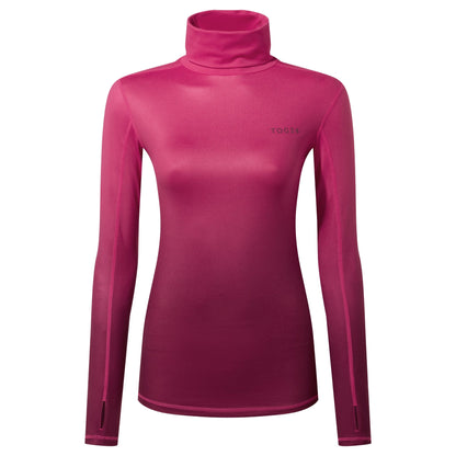 Snowdon Womens Thermal Roll Neck Base Layer - Raspberry Gradient