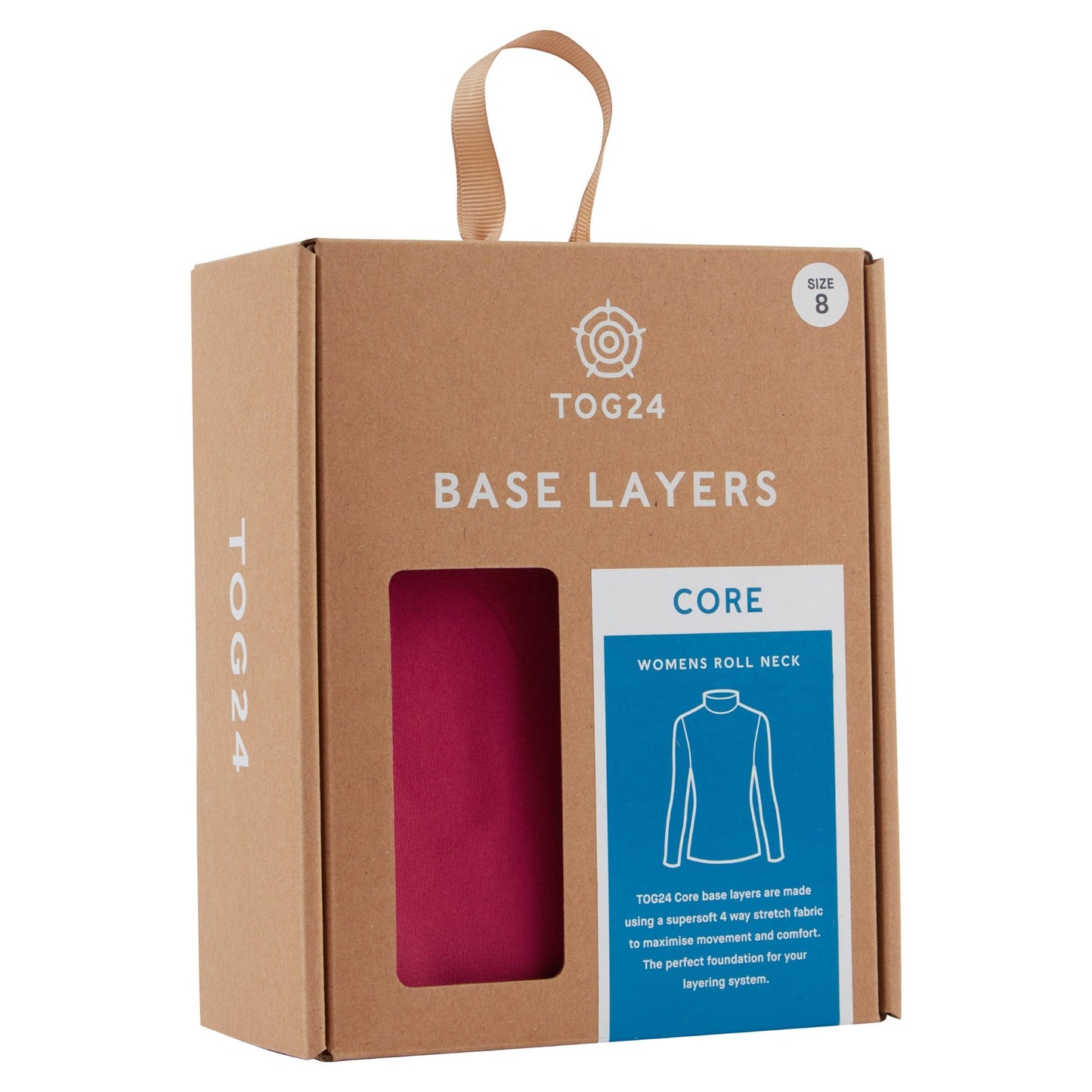 Snowdon Womens Thermal Roll Neck Base Layer - Raspberry Gradient