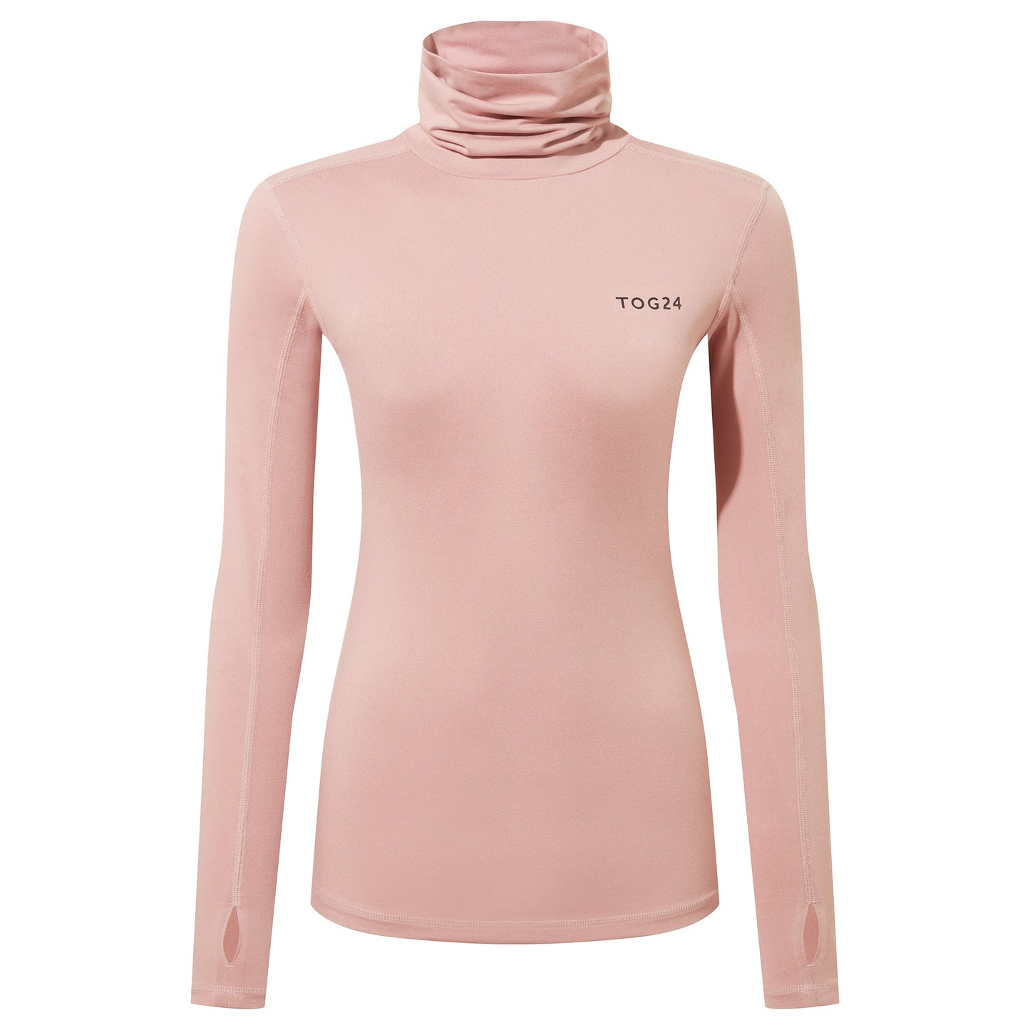 Snowdon Womens Thermal Roll Neck Base Layer - Faded Pink