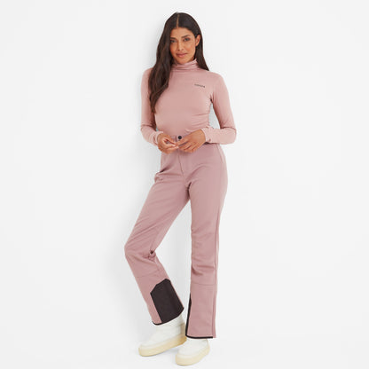 Snowdon Womens Thermal Roll Neck Base Layer - Faded Pink