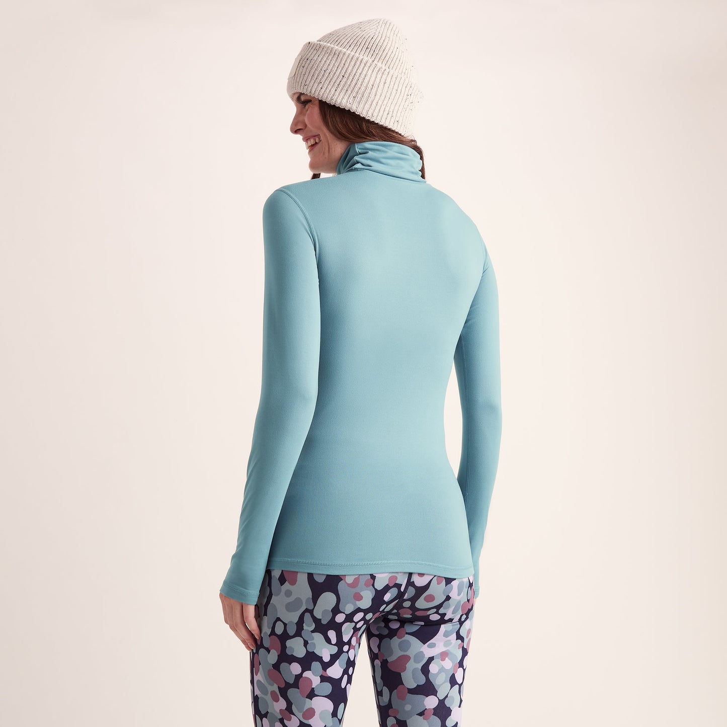 Snowdon Womens Thermal Roll Neck Base Layer - Mist Grey