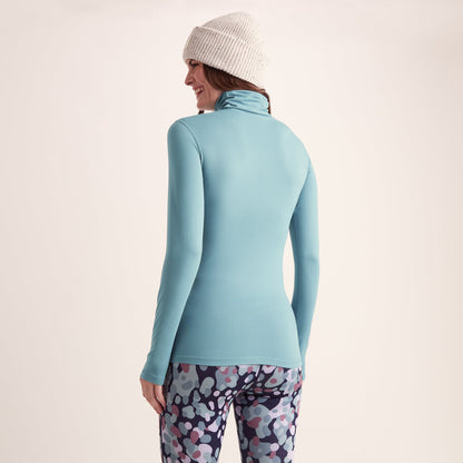 Snowdon Womens Thermal Roll Neck Base Layer - Mist Grey