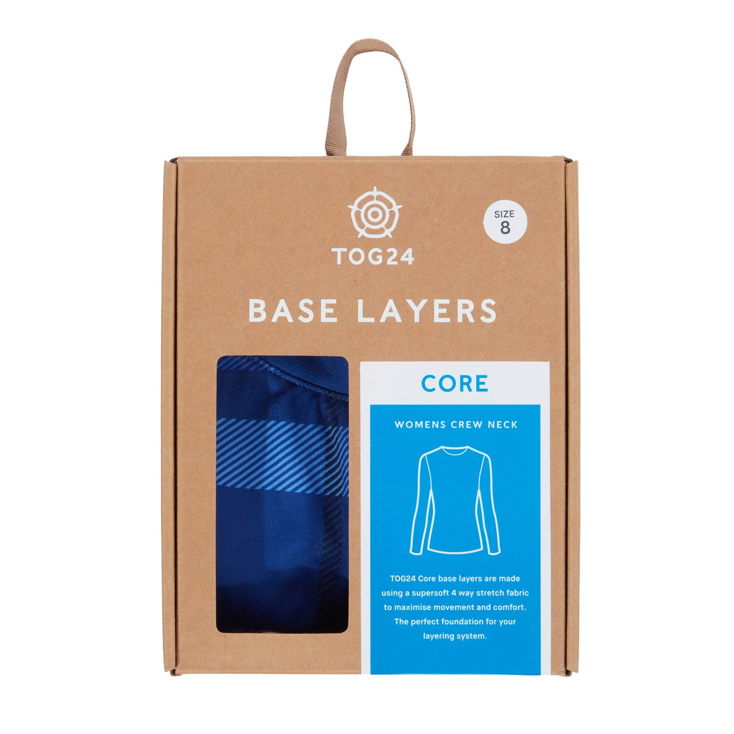 Snowdon Womens Thermal Crew Neck Base Layer - Cobalt Check