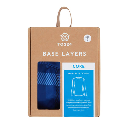 Snowdon Womens Thermal Crew Neck Base Layer - Cobalt Check
