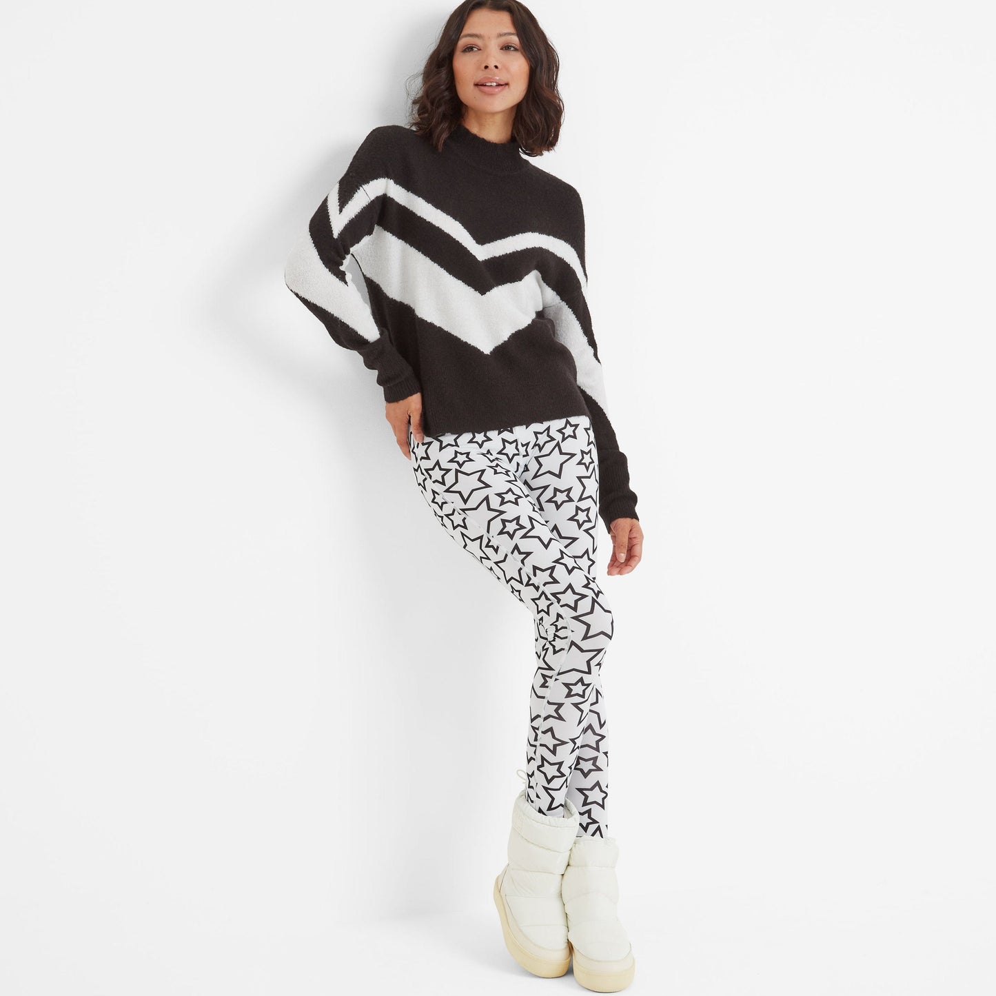 Snowdon Womens Thermal Base Layer Legging - Star Print