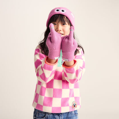Soay Kids Shaun the Sheep Knit Gloves - Piglet Pink
