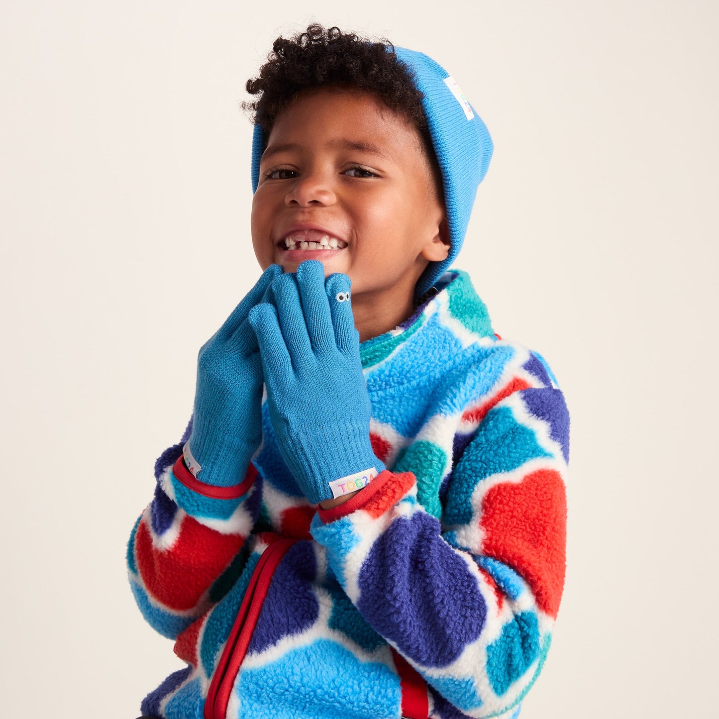 Soay Kids Shaun the Sheep Knit Gloves - Sky Blue