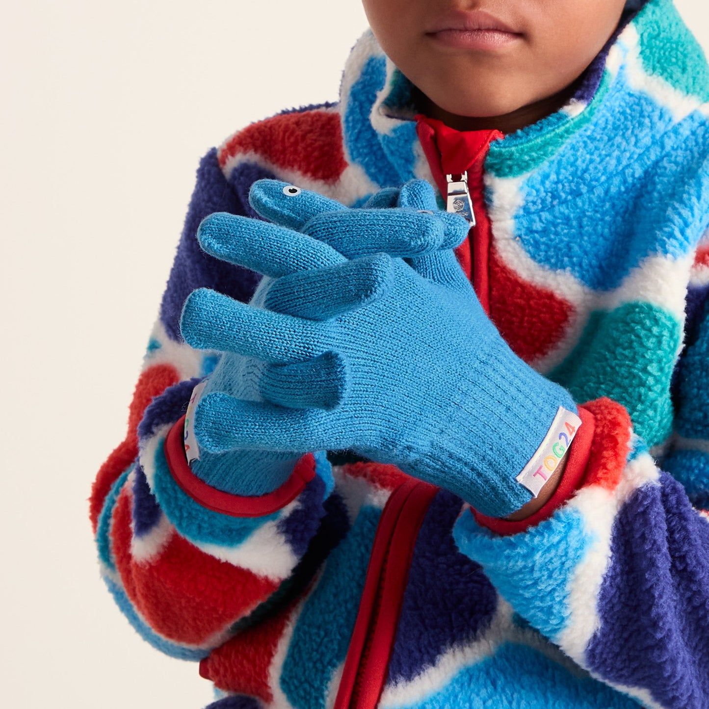 Soay Kids Shaun the Sheep Knit Gloves - Sky Blue