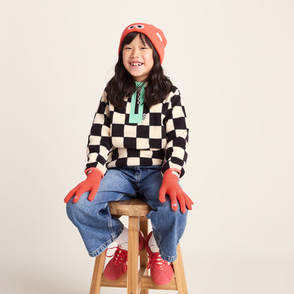 Soay Kids Shaun the Sheep Knit Gloves - Satsuma Orange