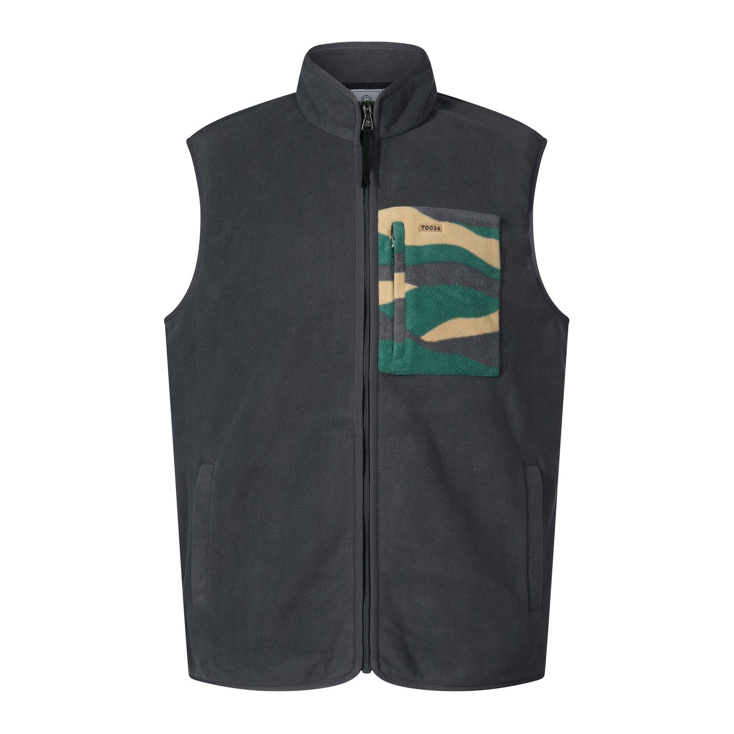 Stark Mens Relaxed Fit Microfleece Gilet - Deep Slate