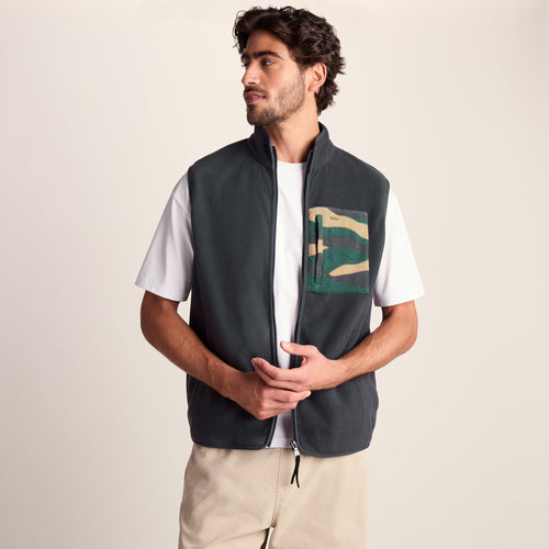 Stark Mens Relaxed Fit Microfleece Gilet - Deep Slate