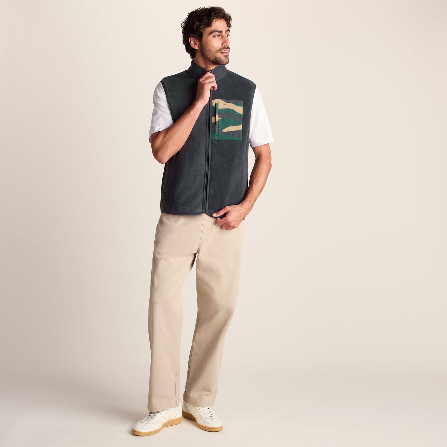Stark Mens Relaxed Fit Microfleece Gilet - Deep Slate