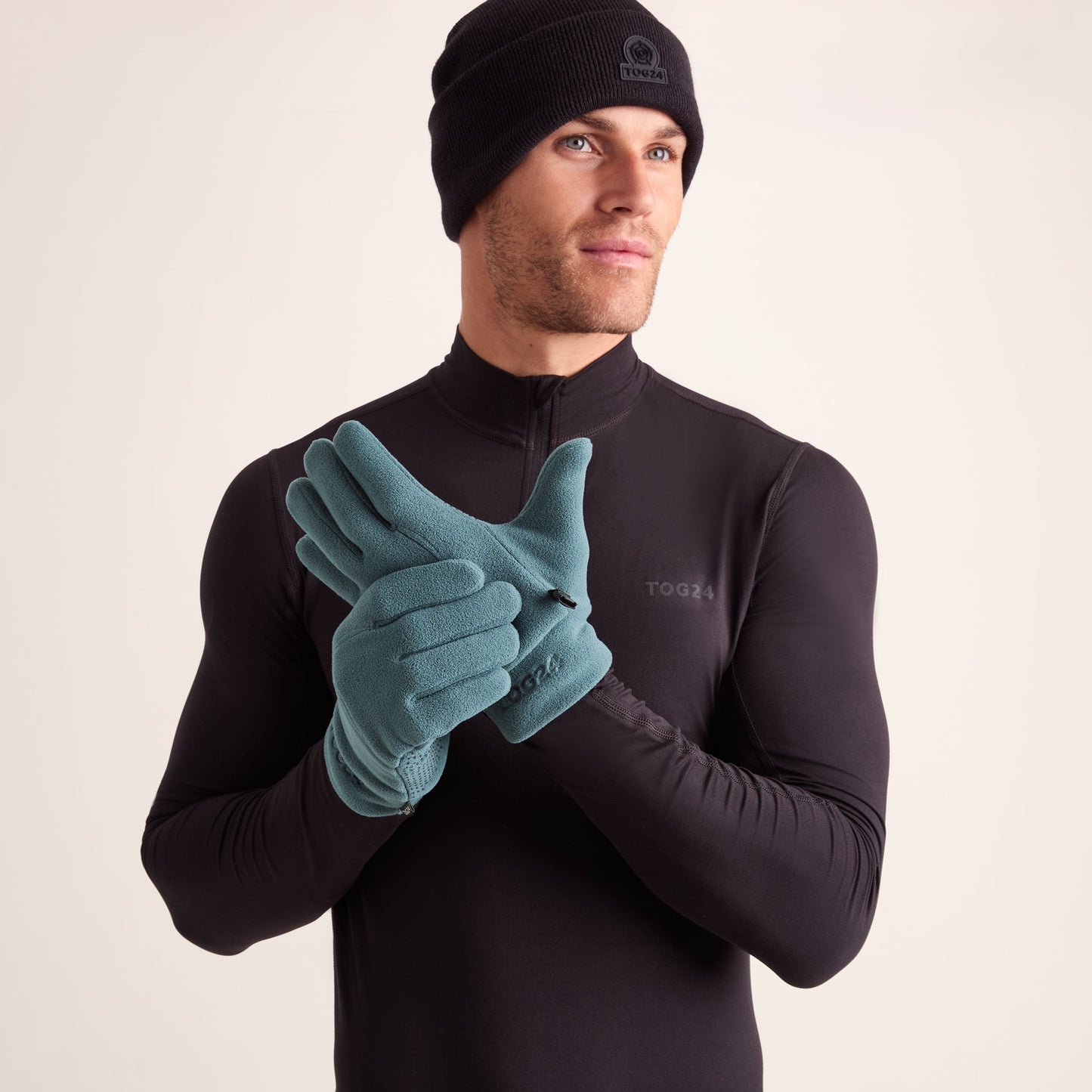 Stride Microfleece Gloves - Dark Turquoise