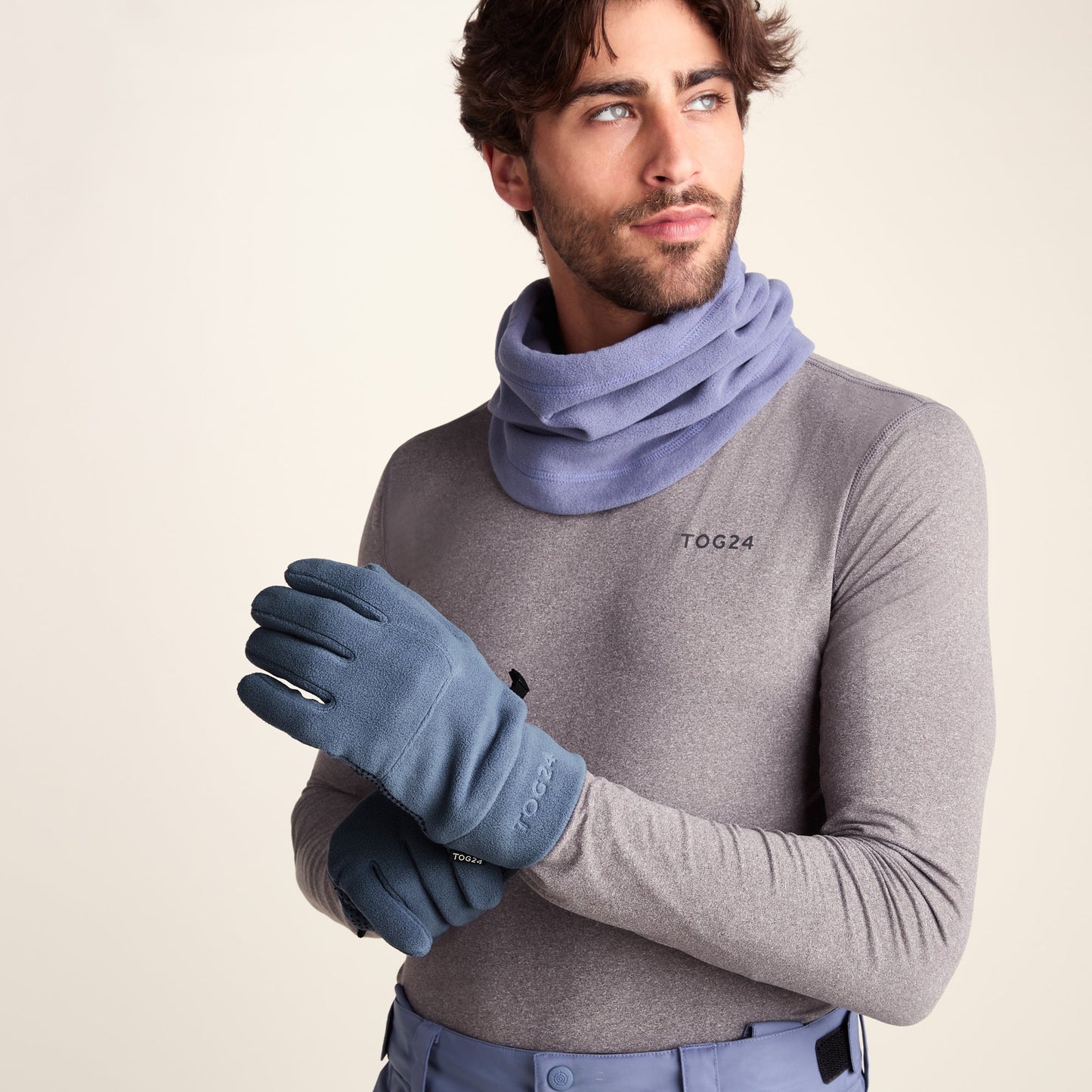 Stride Microfleece Gloves - Smokey Blue