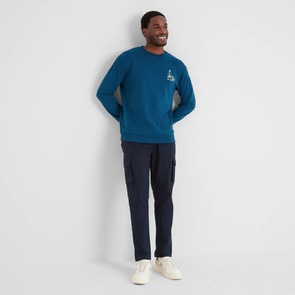 Sunnie Mens Supersoft Hattie Clark Sweatshirt - Deep Sea Blue