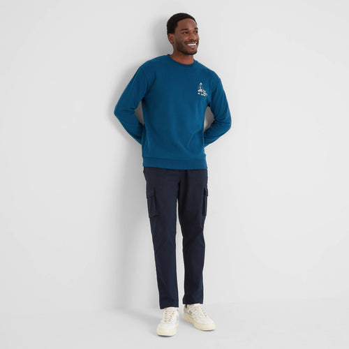 Sunnie Mens Supersoft Hattie Clark Sweatshirt - Deep Sea Blue