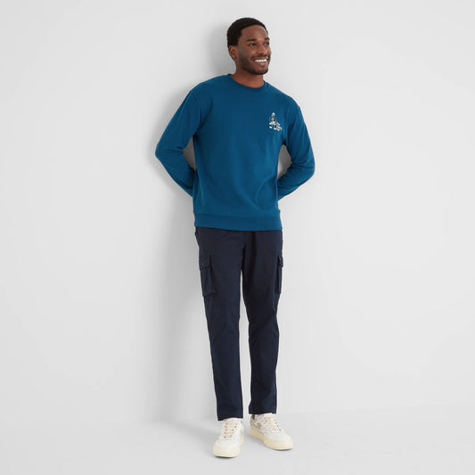 Sunnie Mens Supersoft Hattie Clark Sweatshirt - Deep Sea Blue