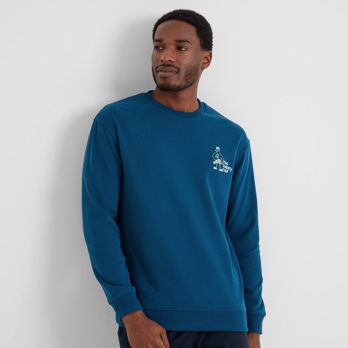 Sunnie Mens Supersoft Hattie Clark Sweatshirt - Deep Sea Blue