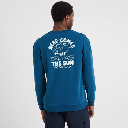 Sunnie Mens Supersoft Hattie Clark Sweatshirt - Deep Sea Blue