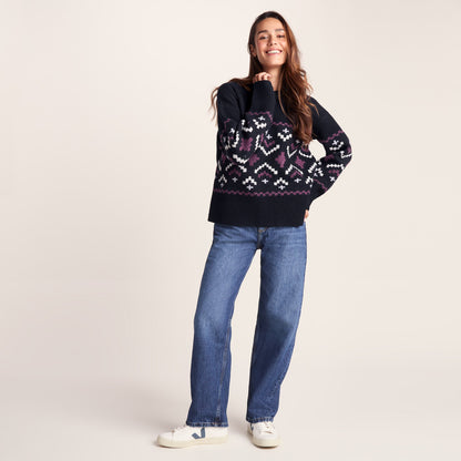 Tamara Womens Chunky Knitted Jumper - Dark Indigo