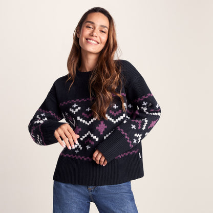 Tamara Womens Chunky Knitted Jumper - Dark Indigo