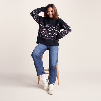 Tamara Womens Chunky Knitted Jumper - Dark Indigo