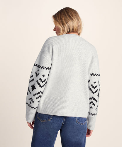 Tamara Womens Chunky Knitted Jumper - Ice Grey Marl