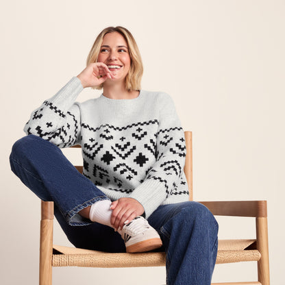 Tamara Womens Chunky Knitted Jumper - Ice Grey Marl
