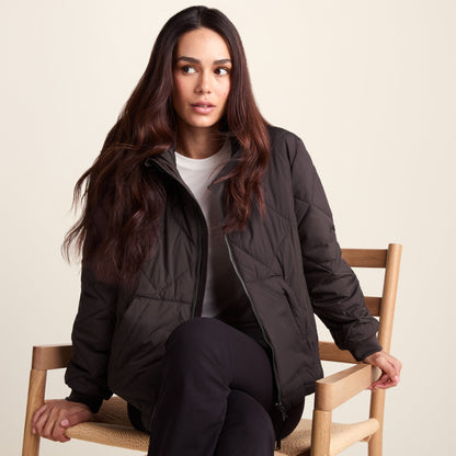 Tasker Womens Lightweight Insulated Quilted Jacket - Chocolate Brown