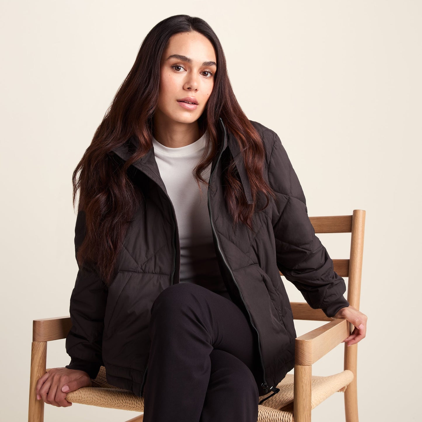 Tasker Womens Lightweight Insulated Quilted Jacket - Chocolate Brown