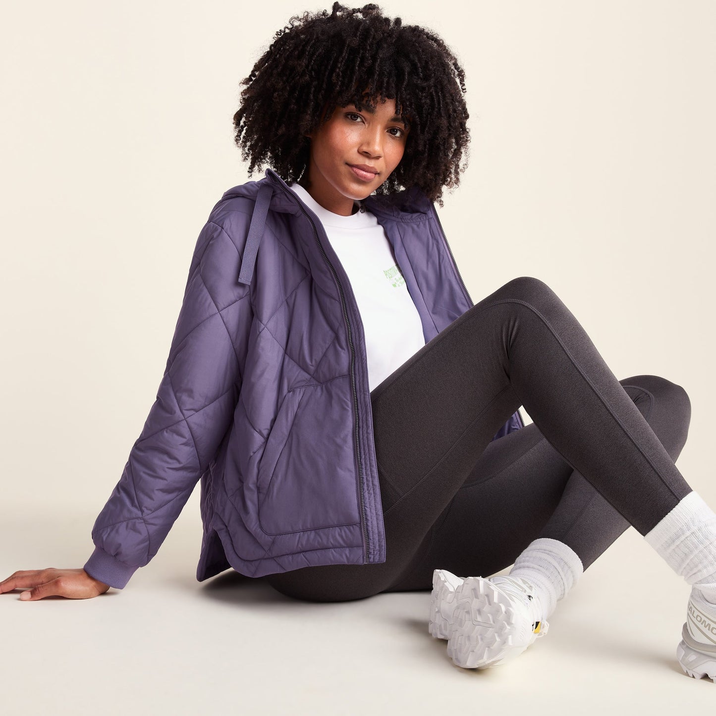 Tasker Womens Lightweight Insulated Quilted Jacket - Smokey Purple