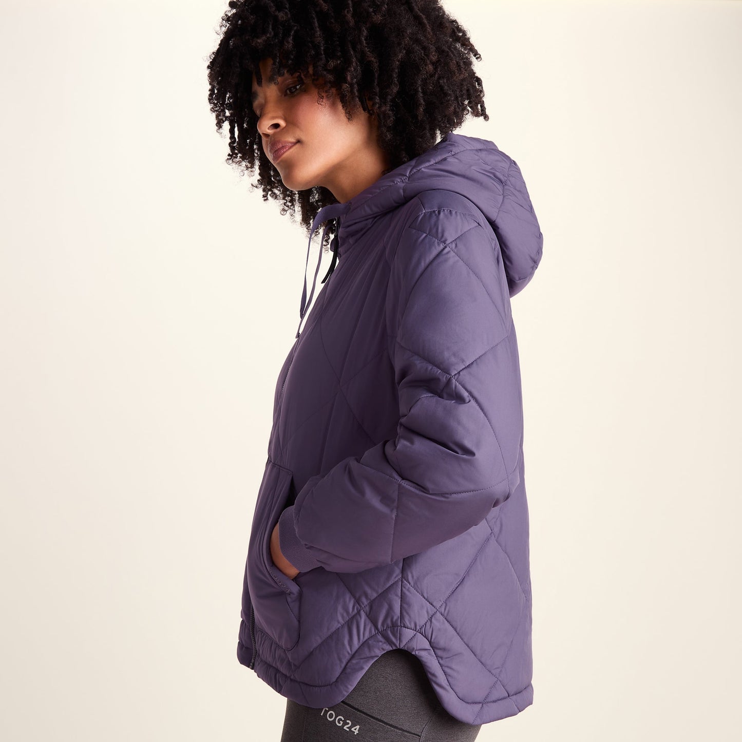 Tasker Womens Lightweight Insulated Quilted Jacket - Smokey Purple