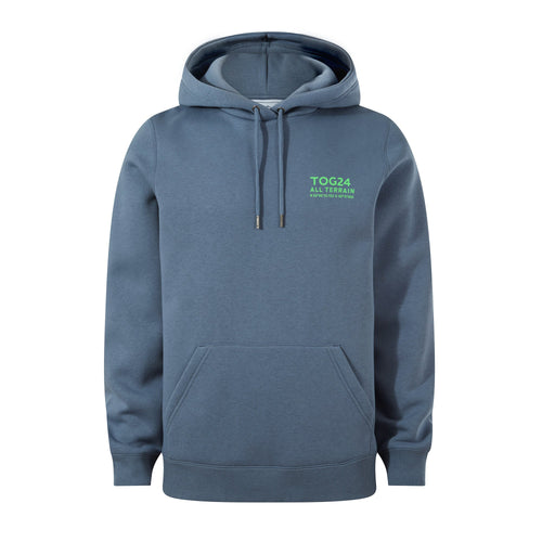 Terrain Mens Supersoft  Heavyweight Graphic Print Hoodie - Smokey Blue