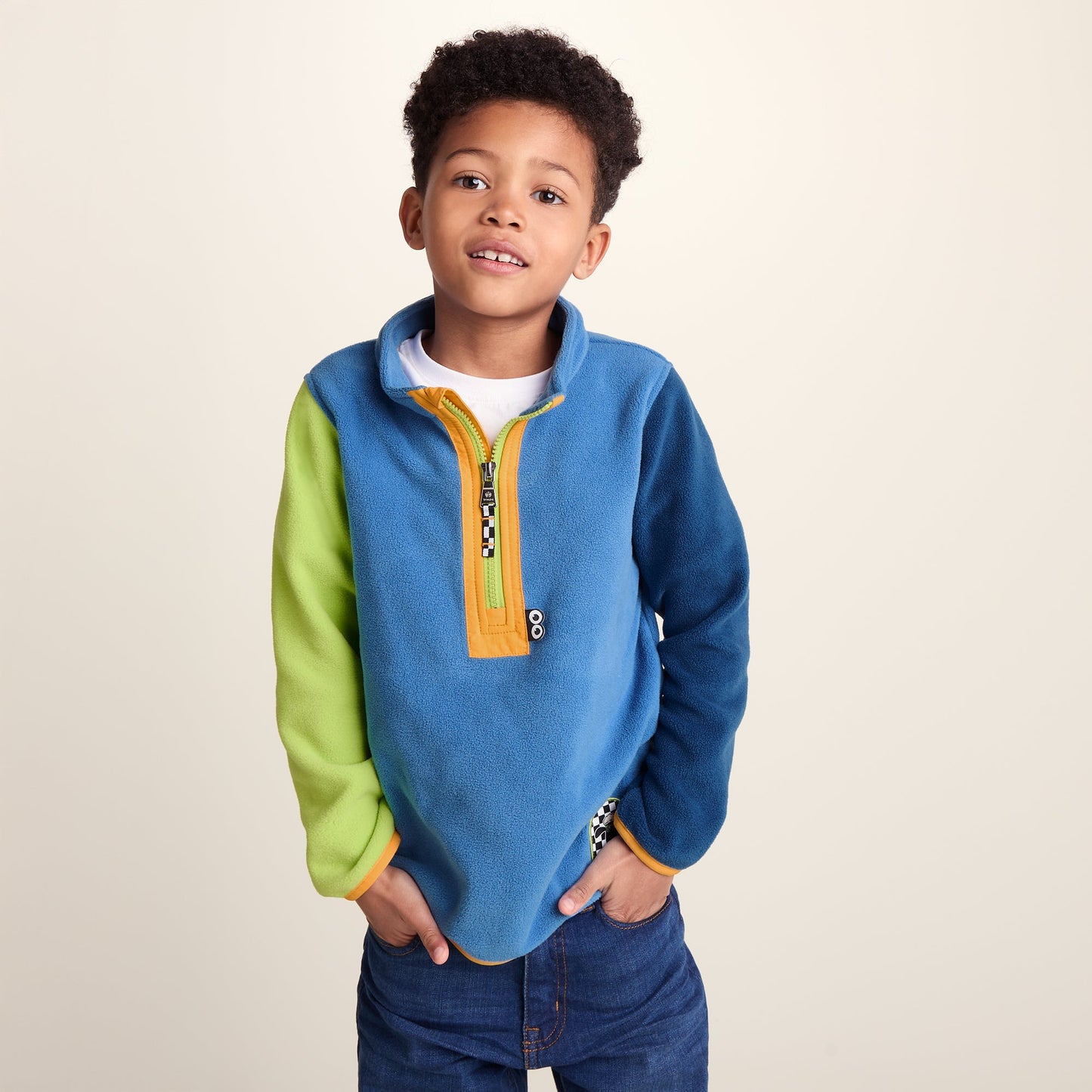 Texel Kids Shaun the Sheep Fleece Zip Neck - Bluebell