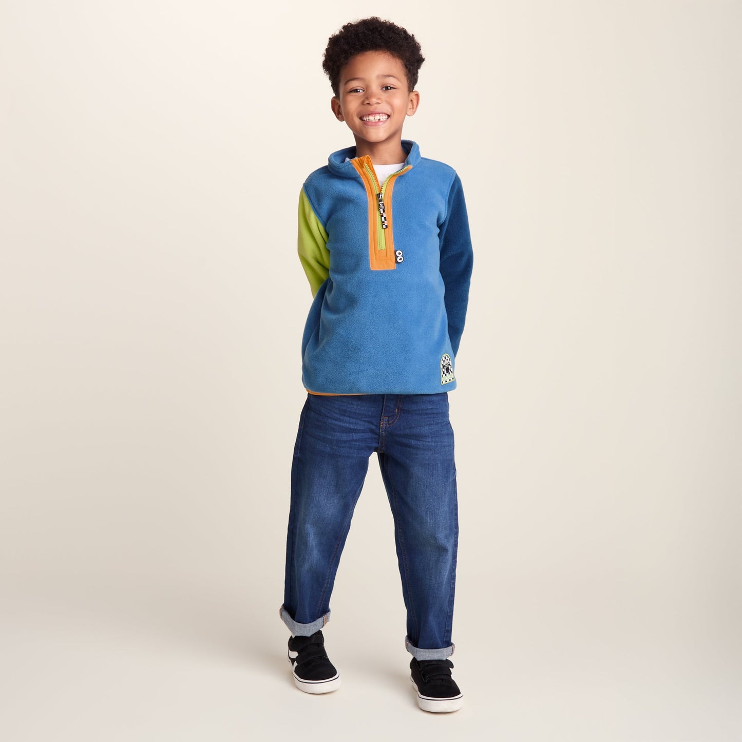 Texel Kids Shaun the Sheep Fleece Zip Neck - Bluebell