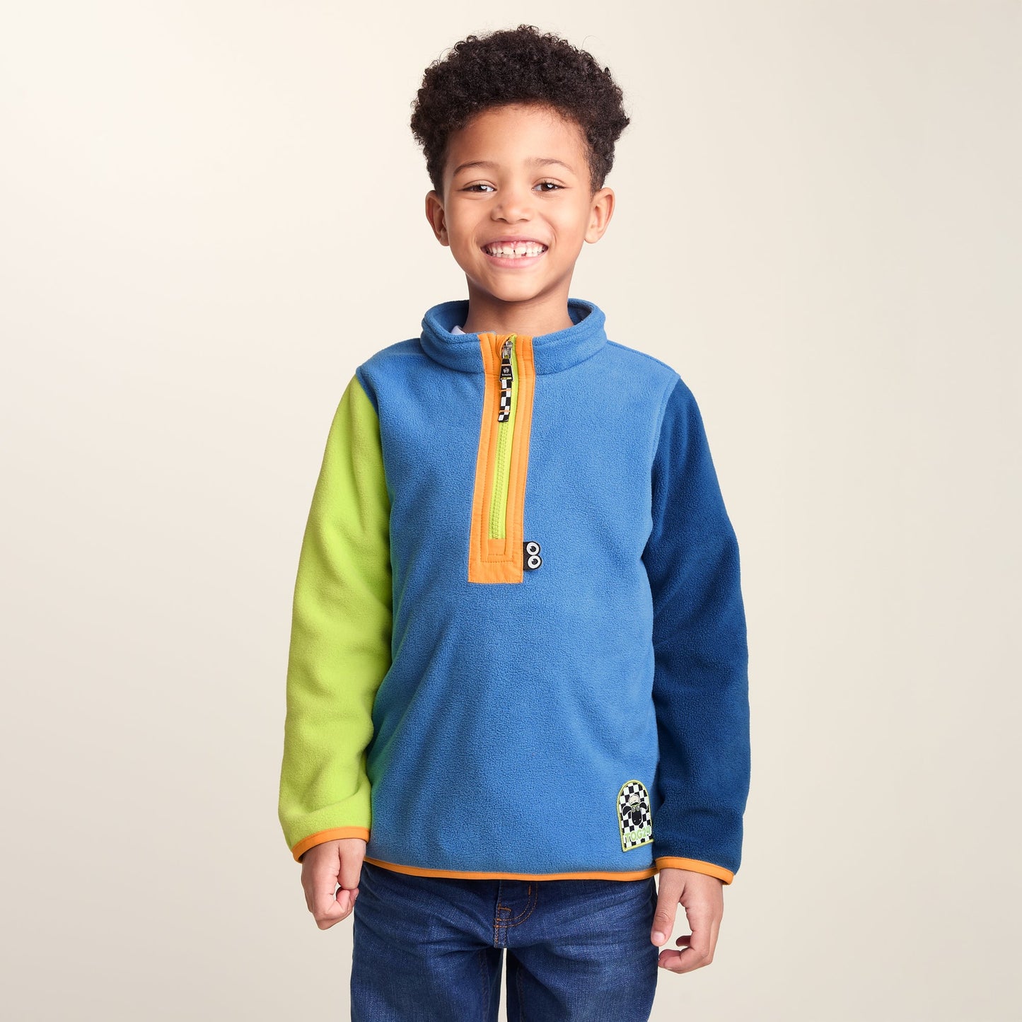 Texel Kids Shaun the Sheep Fleece Zip Neck - Bluebell