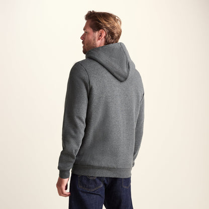 Timble Mens Sherpa Fleece Lined Hoody - Dark Grey Marl