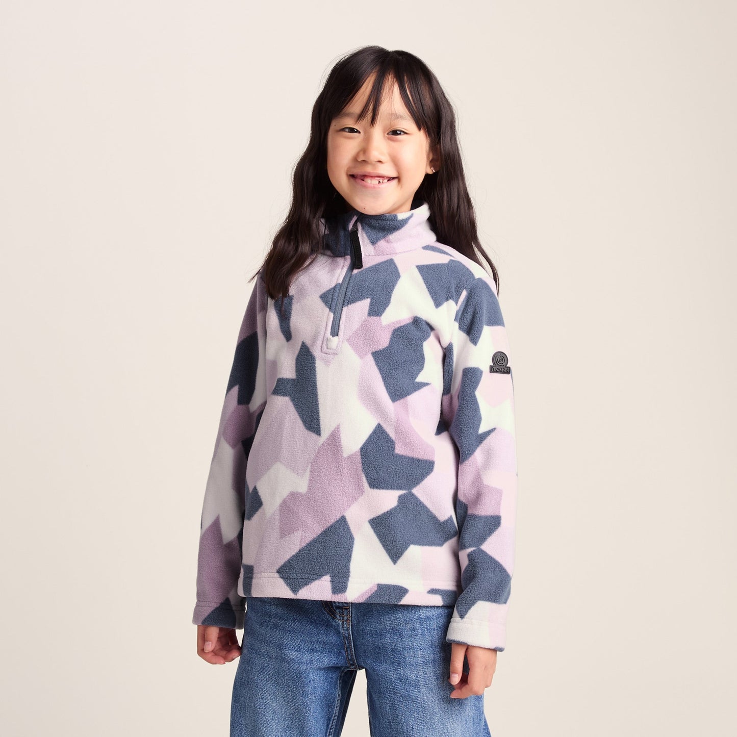 Toffolo Kids Zipneck Fleece - Abstract Mountain Print