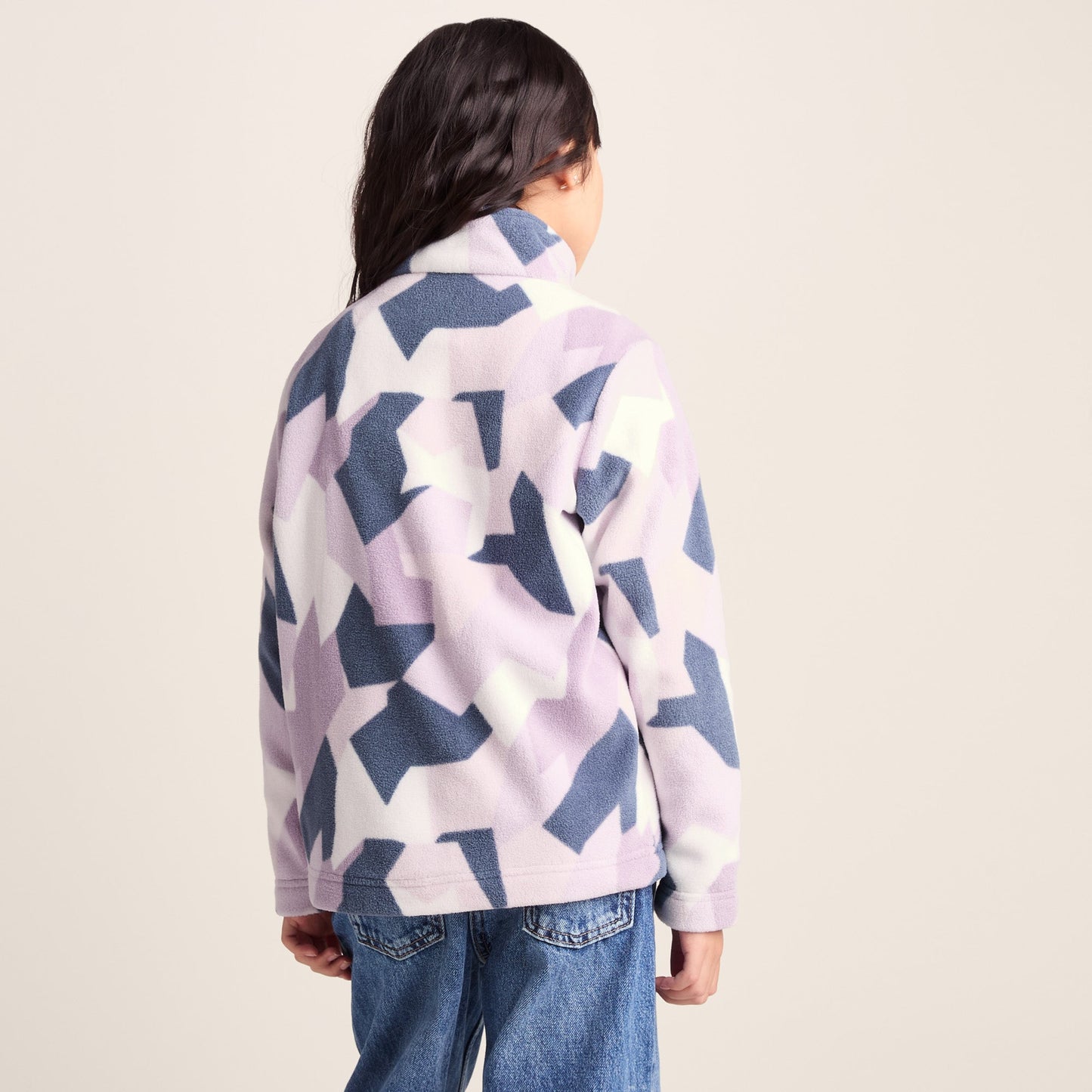Toffolo Kids Zipneck Fleece - Abstract Mountain Print