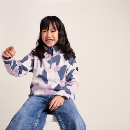 Toffolo Kids Zipneck Fleece - Abstract Mountain Print