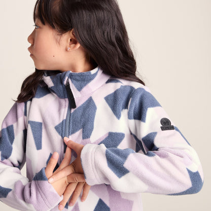 Toffolo Kids Zipneck Fleece - Abstract Mountain Print