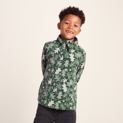 Toffolo Kids Zipneck Fleece - Oak Leaf Print