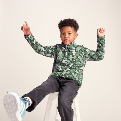 Toffolo Kids Zipneck Fleece - Oak Leaf Print