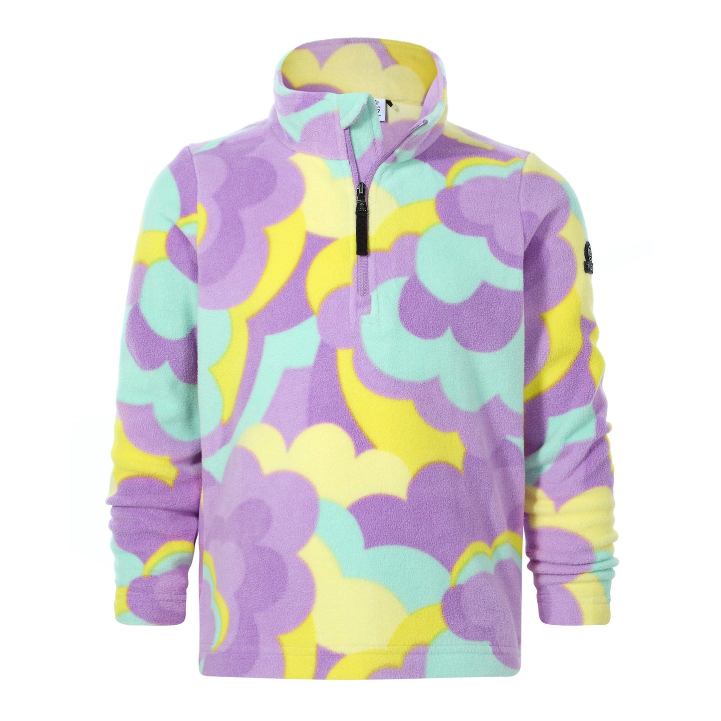 Toffolo Kids Zipneck Fleece - Lilac Cloud Print