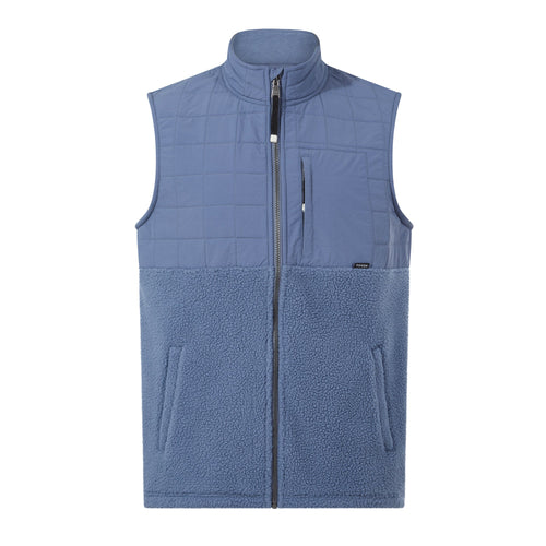 Tony Mens Padded Sherpa Gilet - Smokey Blue