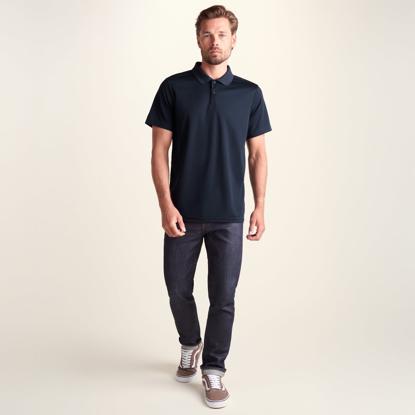 Torres Mens Tech Polo - Navy