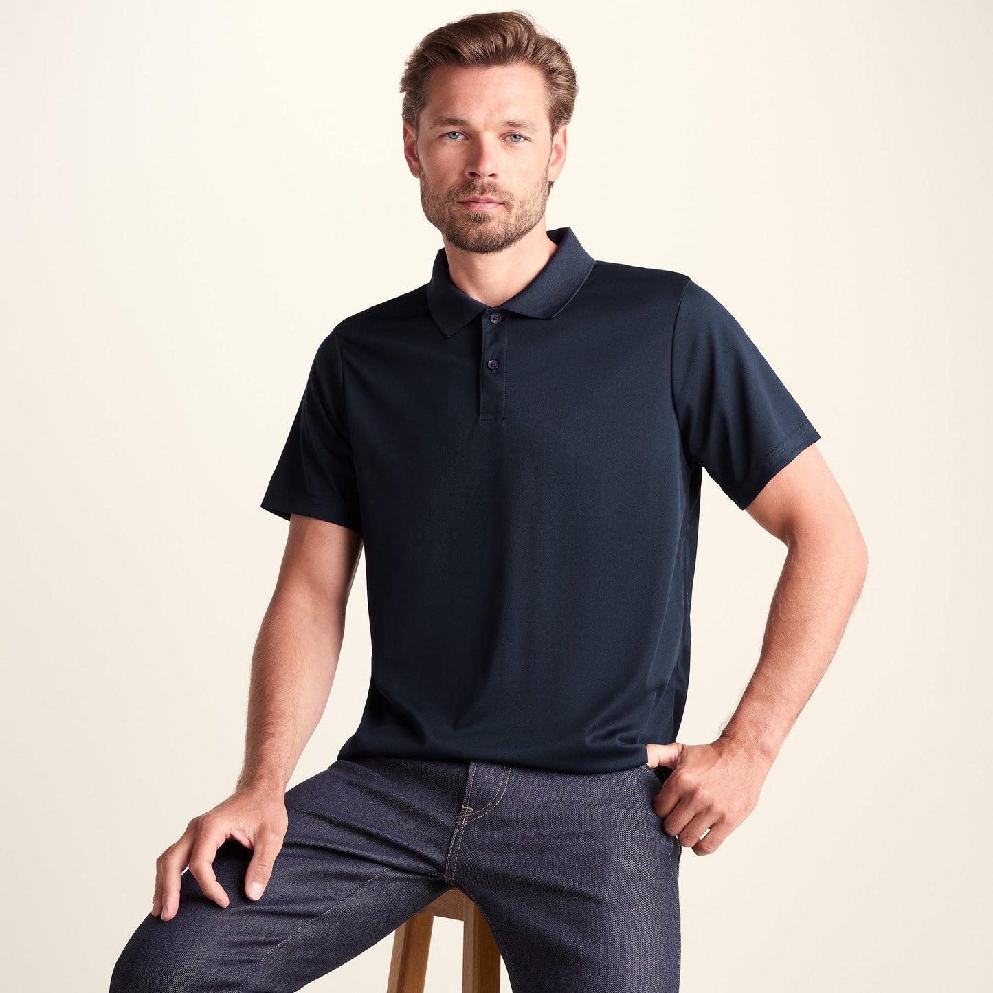 Torres Mens Tech Polo - Navy