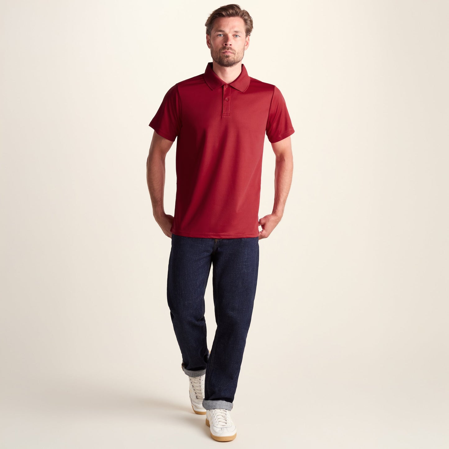 Torres Mens Tech Polo - Chilli